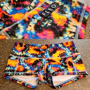 Fleo Blue Fire Low Rise Contour Shorts Size Small